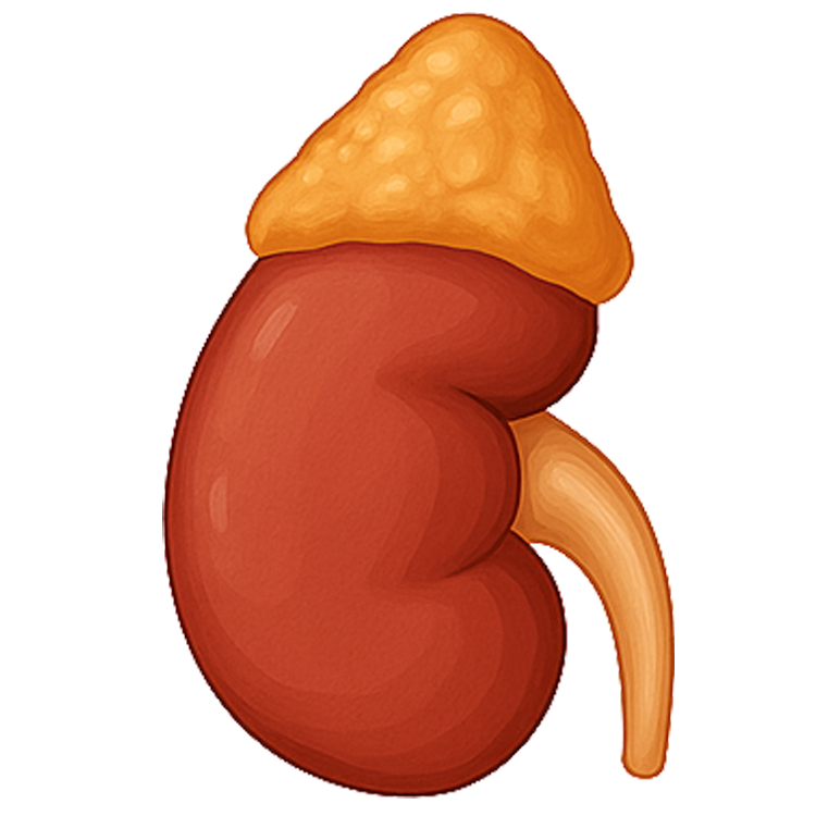 adrenal gland แปลว่า ต่อมหมวกไต