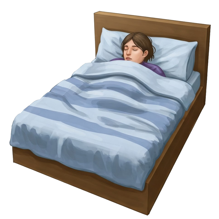 asleep แปลว่า นอนหลับ