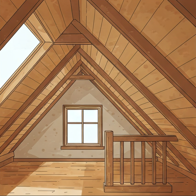 attic แปลว่า ห้องใต้หลังคา