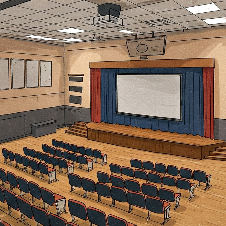 auditorium แปลว่า หอประชุม