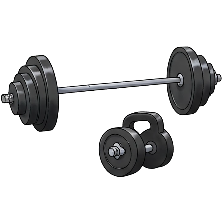 barbell แปลว่า ด้ามโลหะยาวที่มีแท่งน้ำหนักที่ปลายทั้งสองข้าง