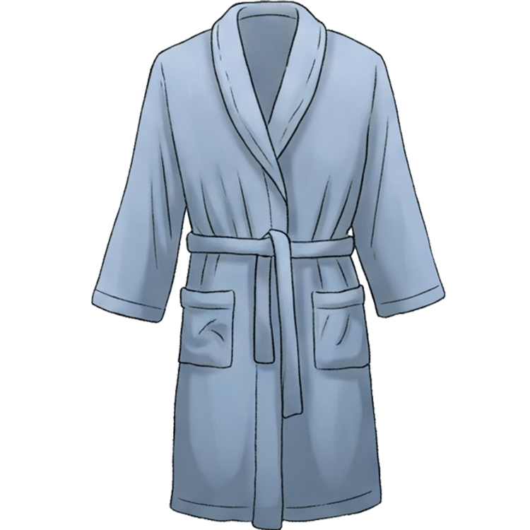 bathrobe แปลว่า เสื้อคลุมอาบน้ำ