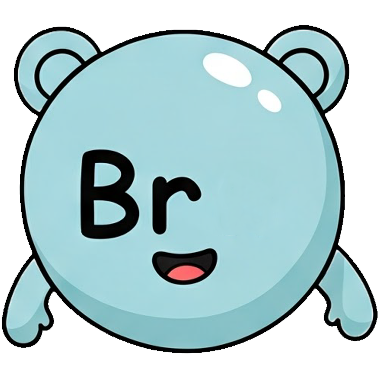 bromine แปลว่า ธาตุโบรมีน (Br)