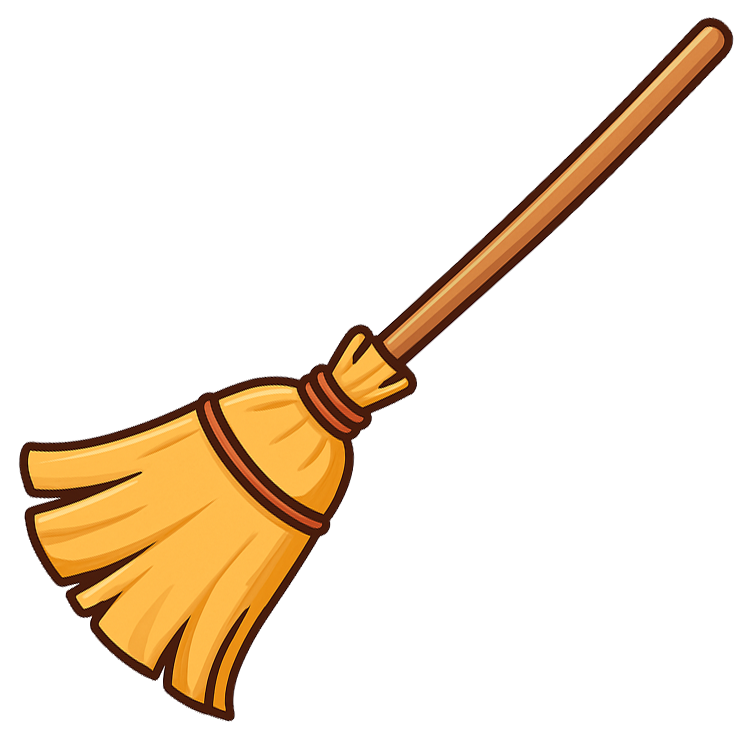 broom แปลว่า ไม้กวาด
