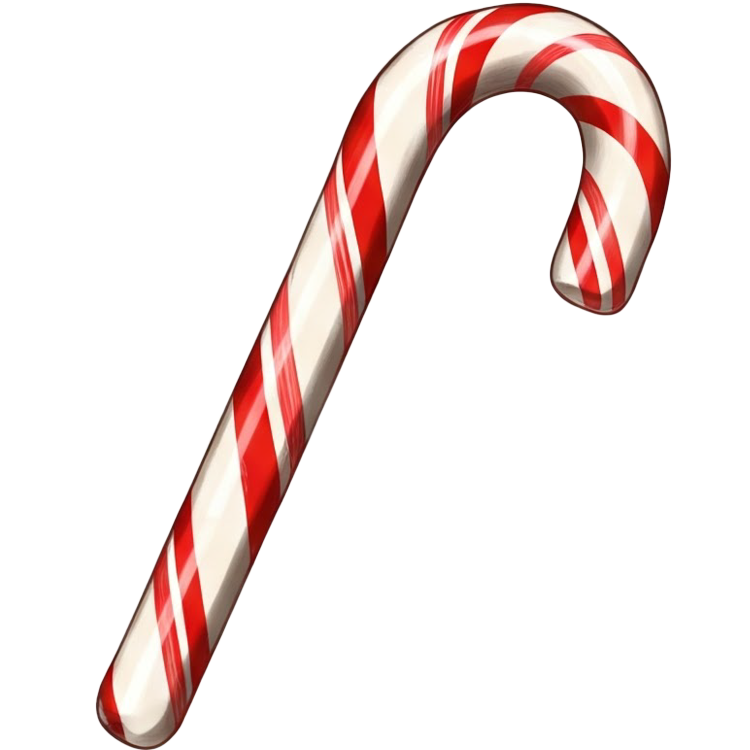 candy cane แปลว่า ทอฟฟี่รูปไม้เท้าลายขาวแดง