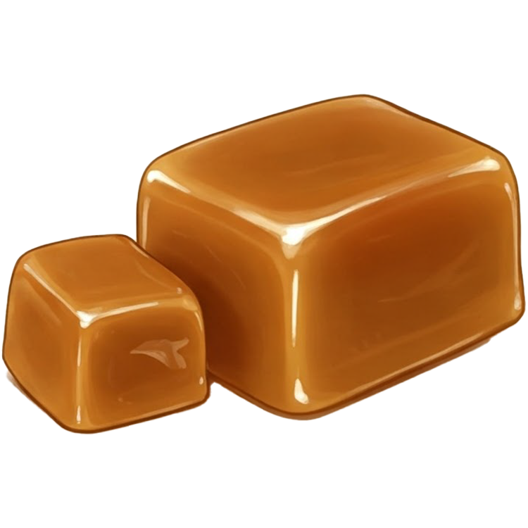 caramel แปลว่า คาราเมล,ลูกกวาดก้อน