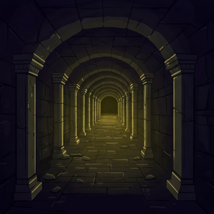 catacombs แปลว่า หลุมฝังศพใต้ดินที่มีหลายๆห้อง