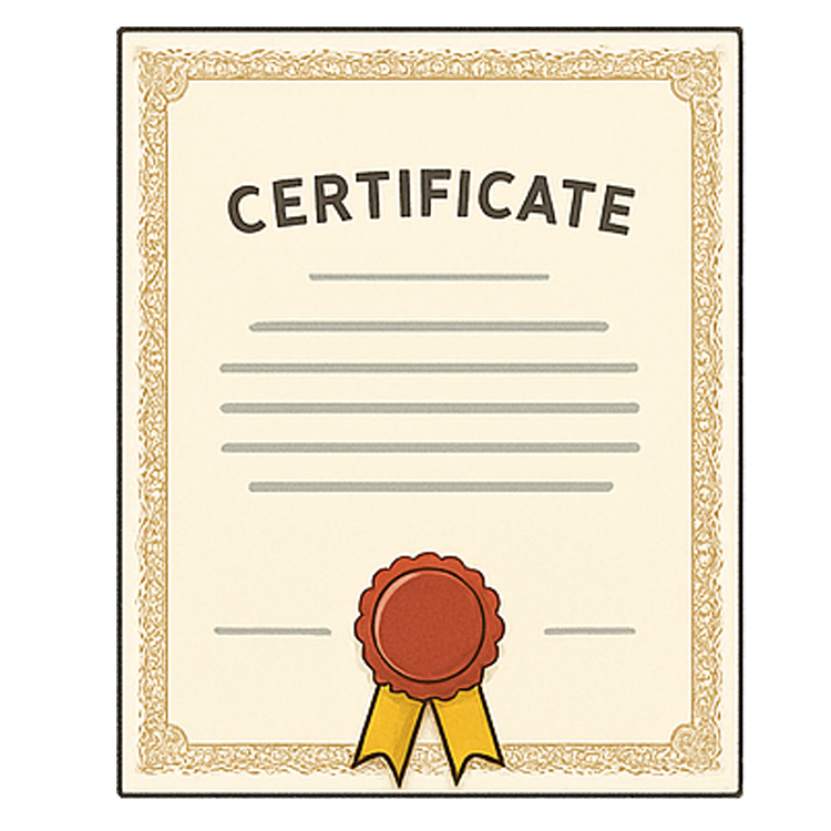 certificate แปลว่า ประกาศนียบัตร