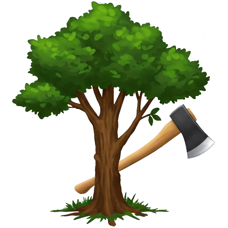 chop down แปลว่า ฟันด้วยขวาน