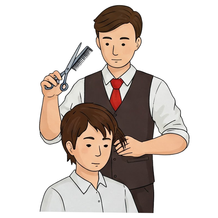 coiffeur แปลว่า ช่างแต่งผมที่เป็นผู้ชาย