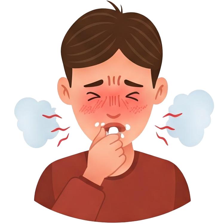 cough แปลว่า ไอ