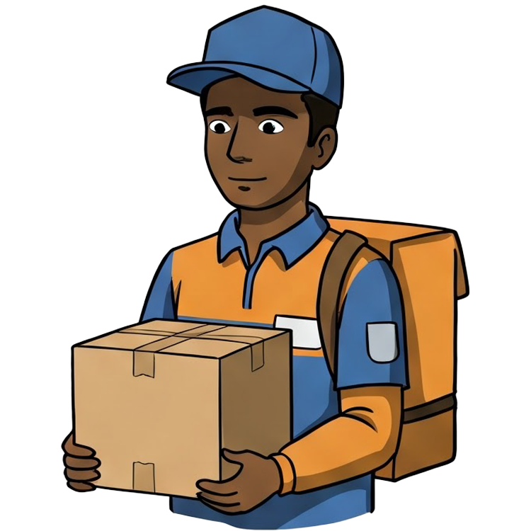 courier แปลว่า พนักงานส่งเอกสาร