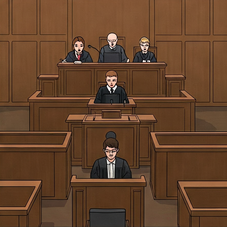 courtroom แปลว่า ห้องพิจารณาคดี