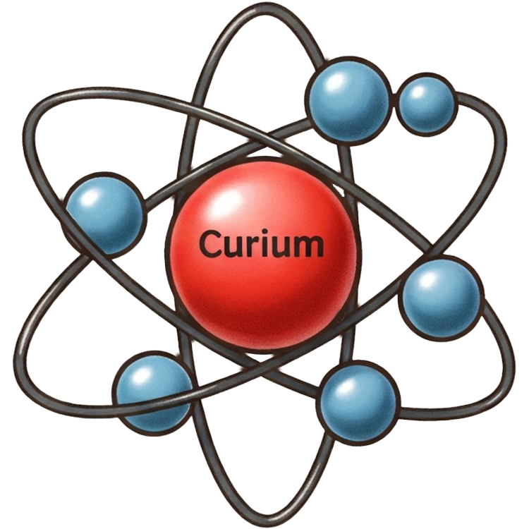 curium แปลว่า ธาตุชนิดหนึ่งมีสีขาวเงิน (Cm)