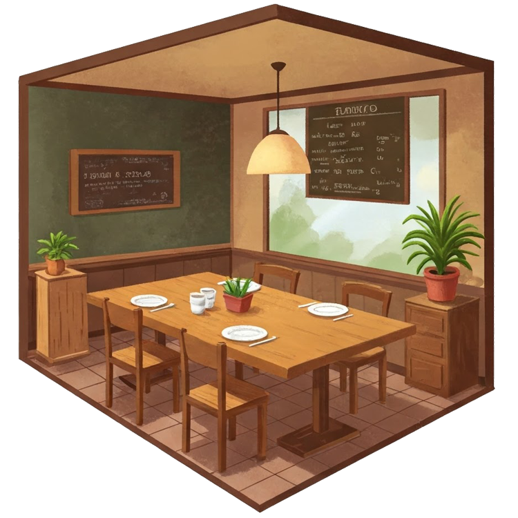 dining room แปลว่า ห้องอาหาร