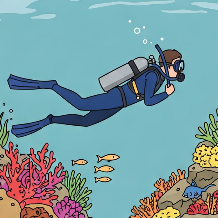 dive แปลว่า ดำน้ำ