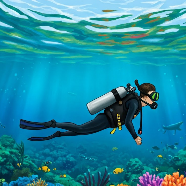 diving แปลว่า การดำน้ำ