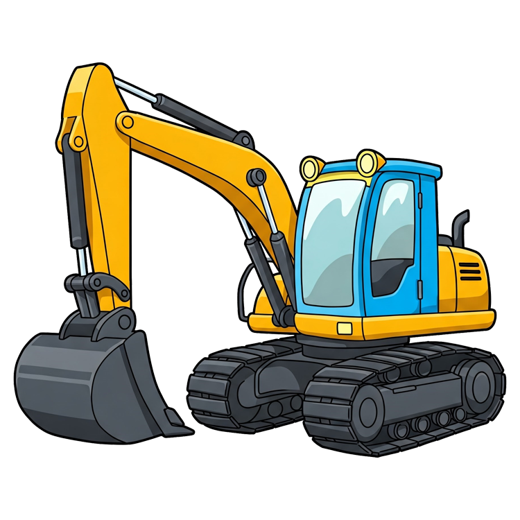 excavator แปลว่า เครื่องจักรใช้ขุด