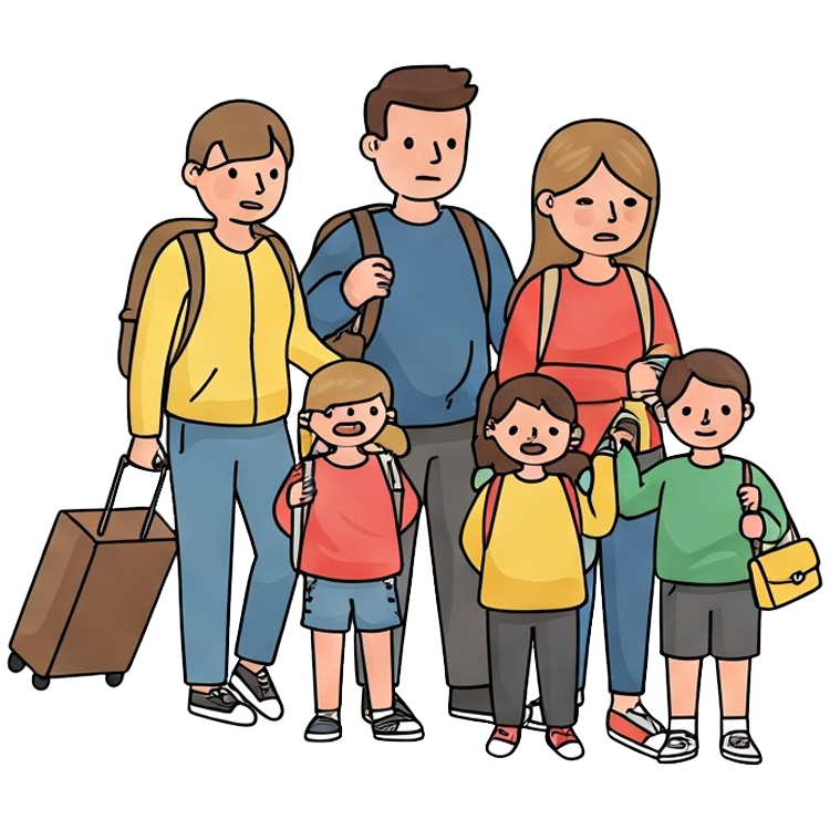 excursion แปลว่า กลุ่มคนที่เดินทางในระยะสั้นๆ