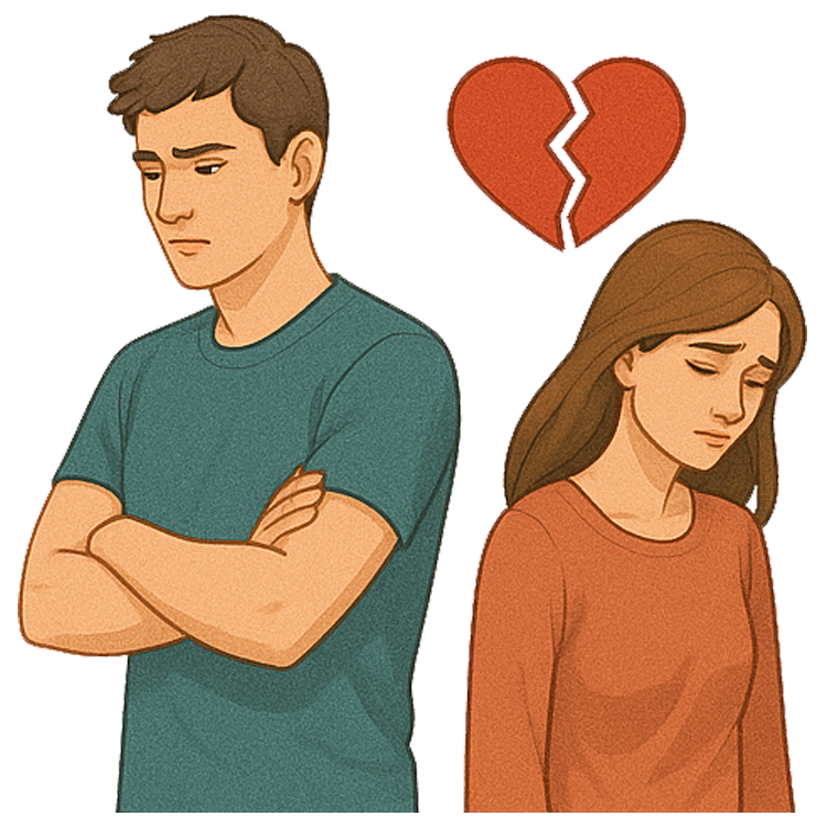 Fall out of love with แปลว่า เลิกรัก