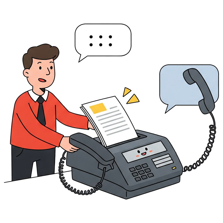 fax แปลว่า ส่งแฟ็กซ์