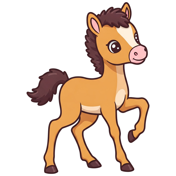 foal แปลว่า ลูกม้า,ลูกลา