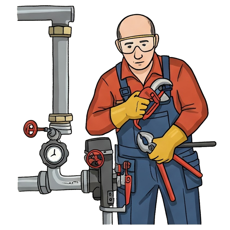 gasman แปลว่า ช่างติดตั้งอุปกรณ์เกี่ยวกับแก๊ซ