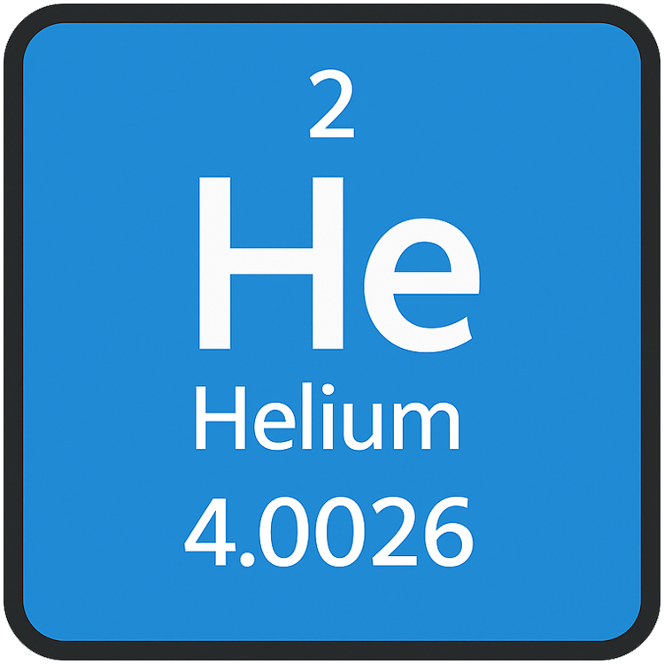 helium แปลว่า ก๊าซเฉื่อยชนิดหนึ่งไม่มีสีไม่มีกลิ่น (He)