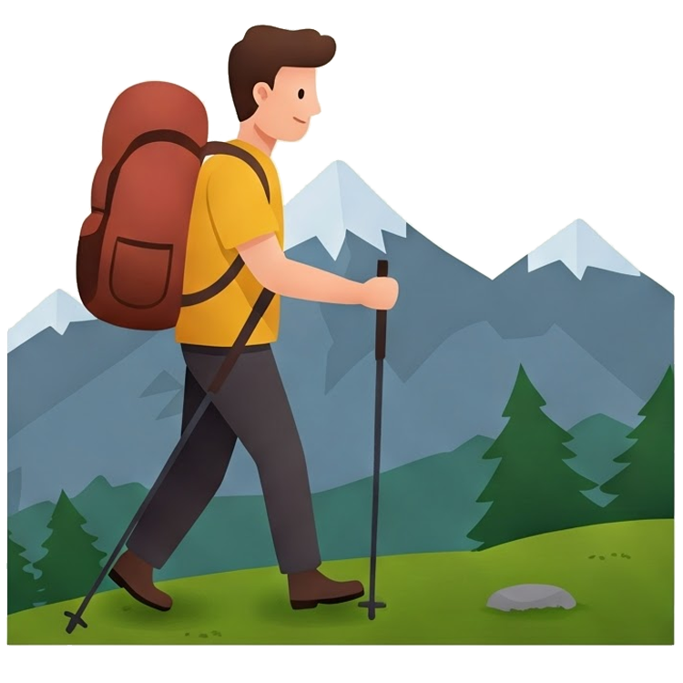 hike แปลว่า เดินทางไกลด้วยเท้า