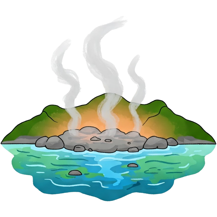 hot spring แปลว่า บ่อน้ำร้อน