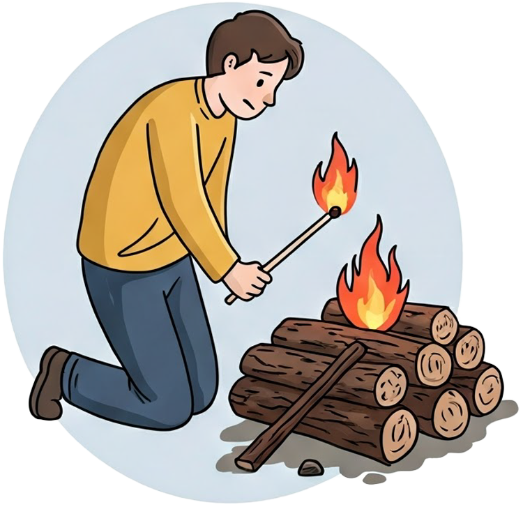 ignite แปลว่า ก่อไฟ,จุดไฟ