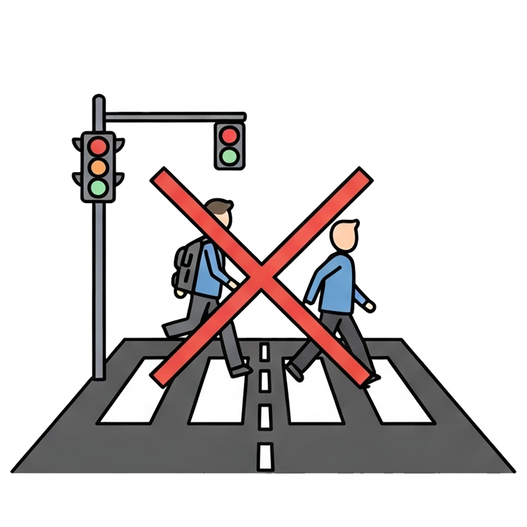 jaywalk แปลว่า ข้ามถนนอย่างผิดกฎหมาย