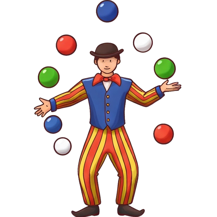 juggle แปลว่า เล่นตบตา