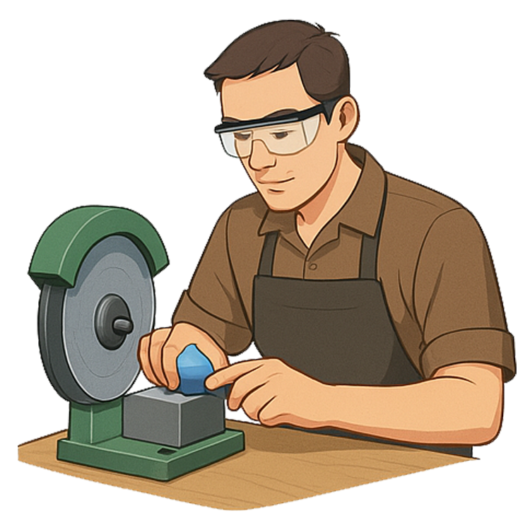 lapidary แปลว่า ช่างเจียรไน