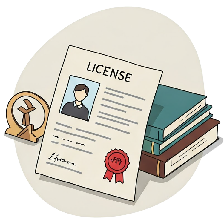 license แปลว่า ใบอนุญาต