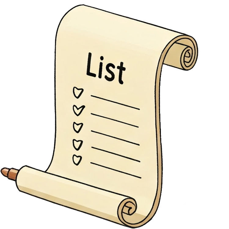 list แปลว่า รายการ