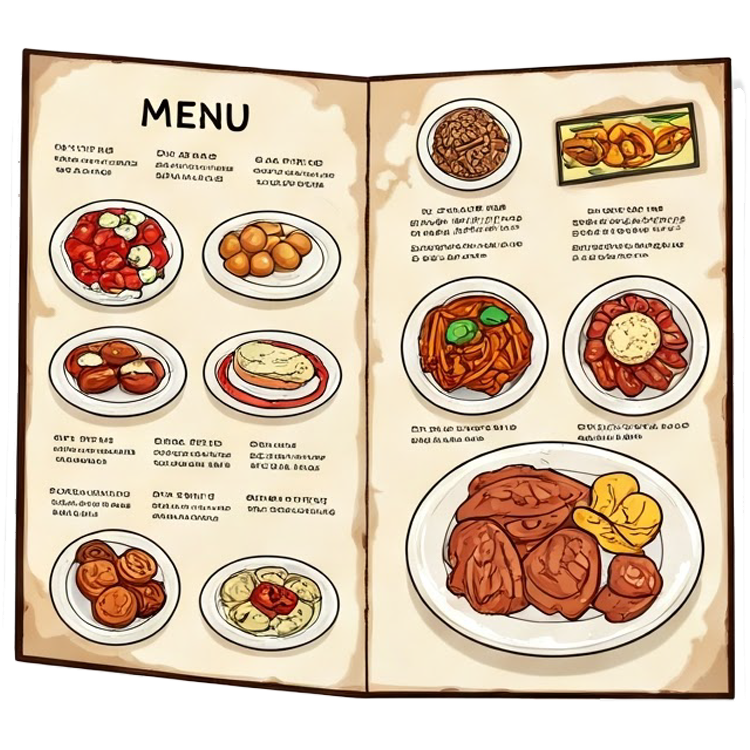 menu แปลว่า รายการอาหาร