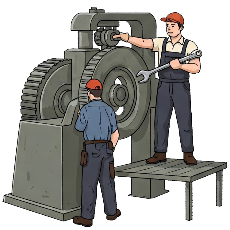 millwright แปลว่า ช่างเครื่องในโรงงาน
