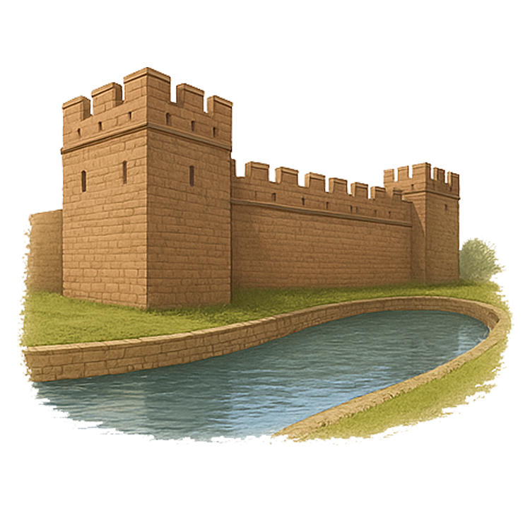 moat แปลว่า คูกำแพงเมือง