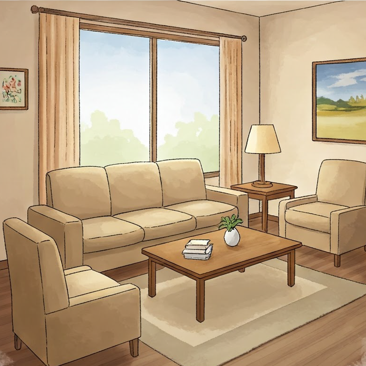 parlor แปลว่า ห้องรับแขก