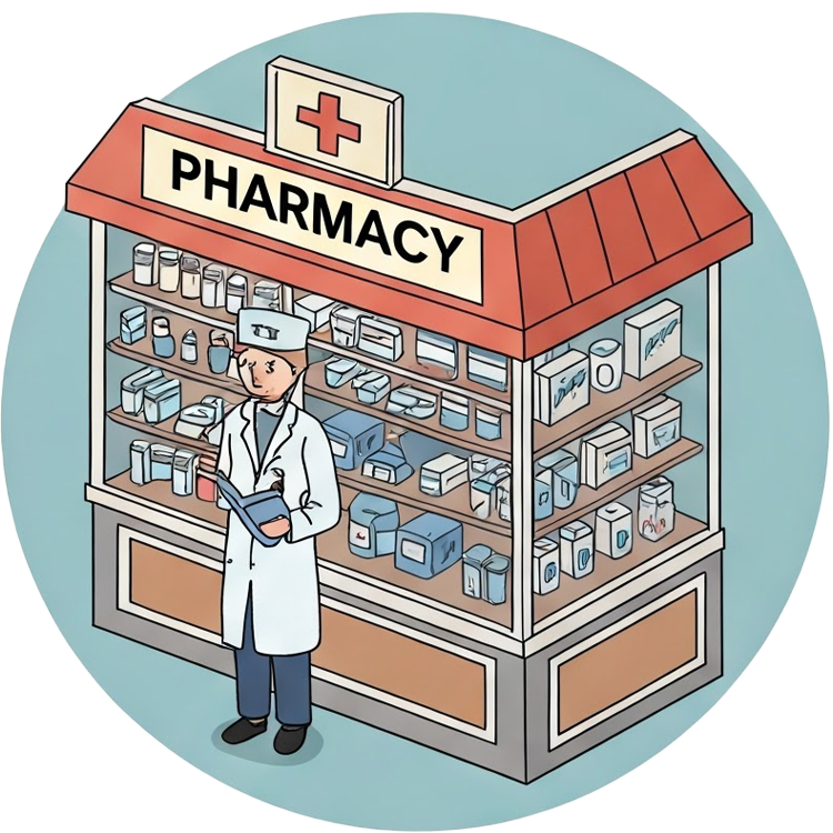 pharmacy แปลว่า ร้านขายยา