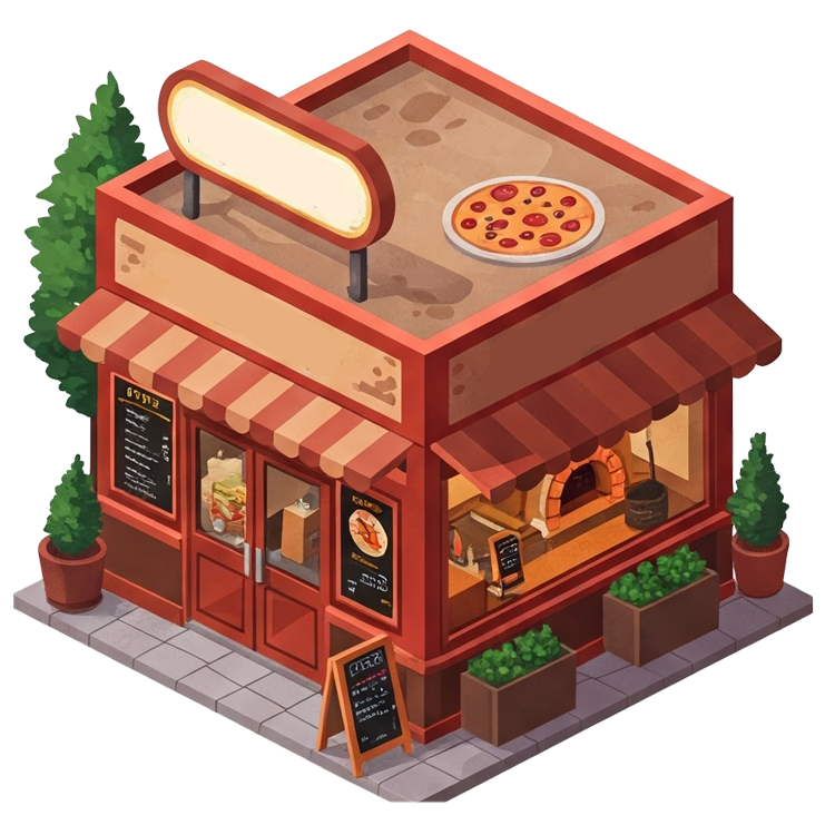 pizzeria แปลว่า ร้านขายพิซซ่า