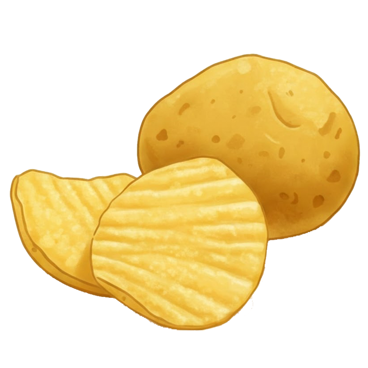 potato chip แปลว่า มันฝรั่งทอดแผ่นบาง