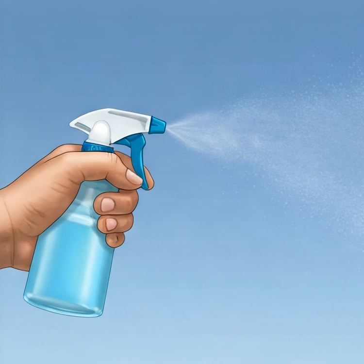 spray แปลว่า พ่น,ฉีด