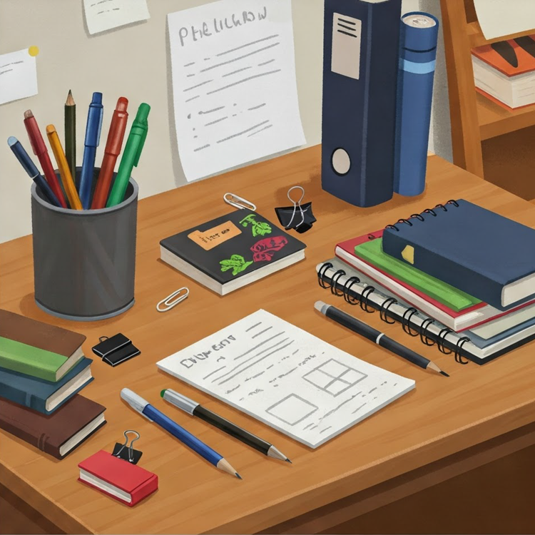 stationery แปลว่า เครื่องเขียน