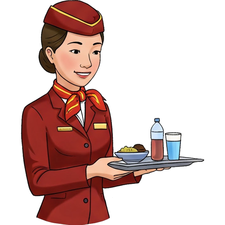 stewardess แปลว่า บริกรหญิงบนเครื่องบิน