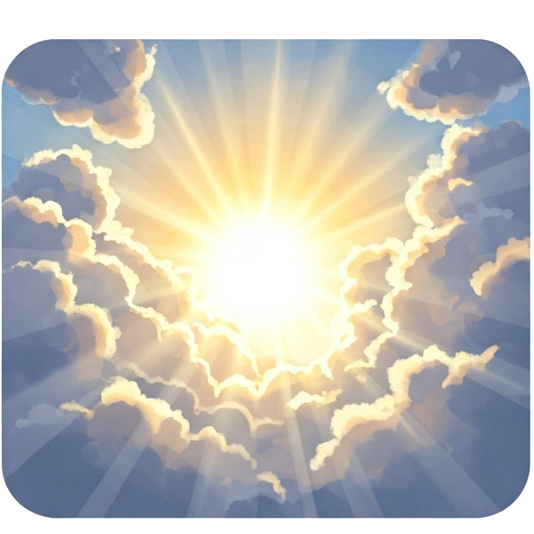 sunburst แปลว่า แสงอาทิตย์ส่องผ่านกลุ่มเมฆ