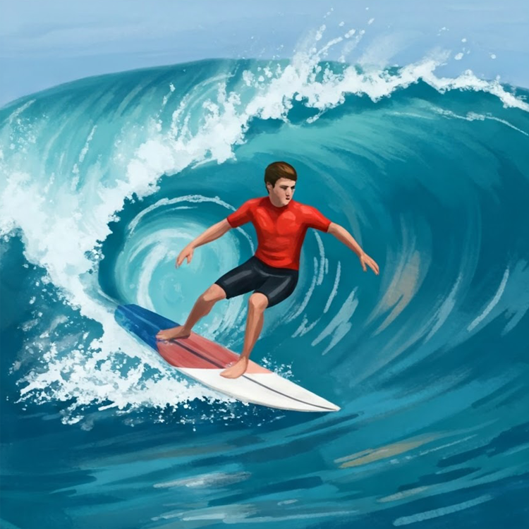 surfing แปลว่า กีฬาเล่นกระดานโต้คลื่น