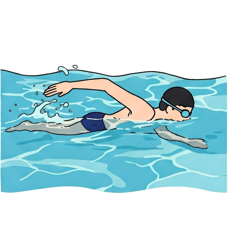 swim แปลว่า ว่ายน้ำ