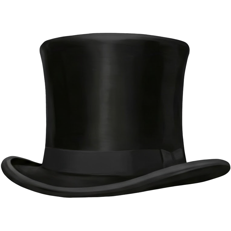 top hat แปลว่า หมวกทรงสูงของผู้ชาย